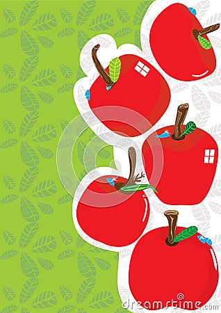 Apples Background Vector Illustration