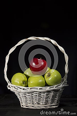 Apples in the basket Stock Photo