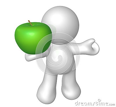 Apples for diet food Cartoon Illustration