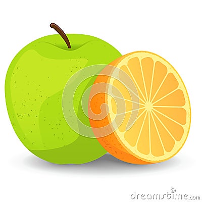 Apples And Oranges Vector Illustration