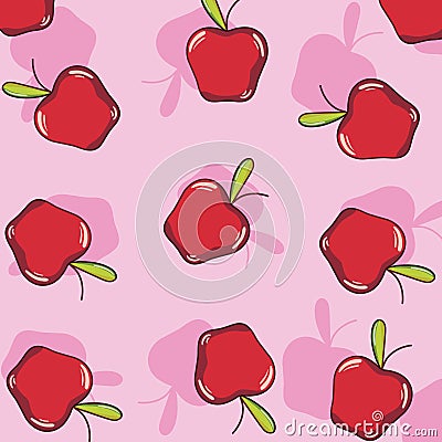 Apples pattern background Vector Illustration