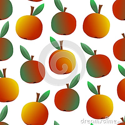 Apples are seamless models, the abstract background is repeated. For paper, cover, fabric, gift wrapping, wall art, interior decor Vector Illustration