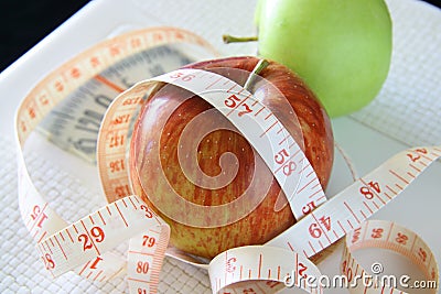 Apples for weight loss & health Stock Photo