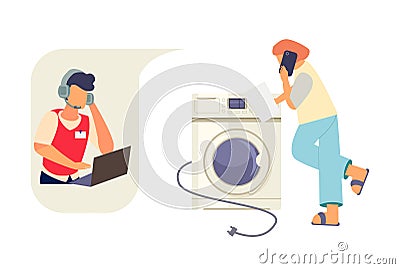 Appliance Store Support Vector Illustration