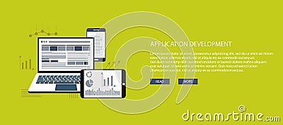 Application development. Vector Illustration