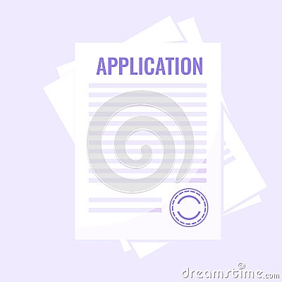 Application form submit flat style design icon sign vector illustration Vector Illustration