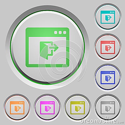 Application exit push buttons Stock Photo