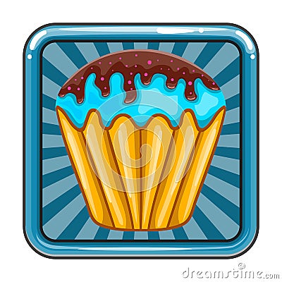 The application icon with cacke Vector Illustration