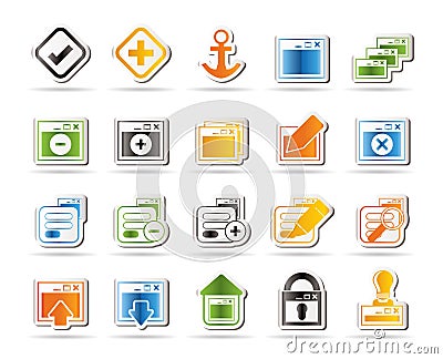 Application, Programming, Server and computer icon Vector Illustration