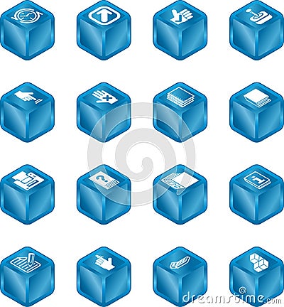 Applications Cube Icon Series Vector Illustration