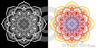 Applied Thai art pattern in Mandala style Vector Illustration