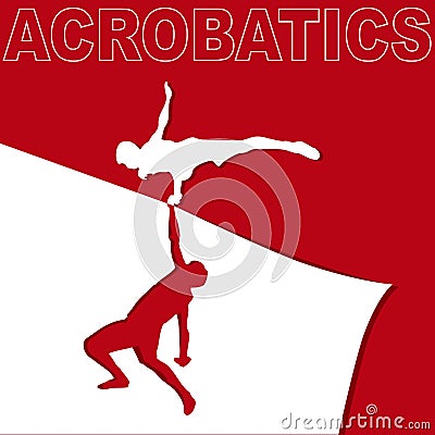Applique on acrobatics Vector Illustration