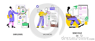 Apply for a job abstract concept vector illustrations. Vector Illustration
