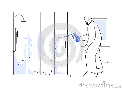 Applying biocide abstract concept vector illustration. Vector Illustration