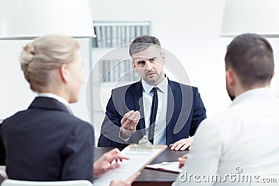 Applying for promotion Stock Photo