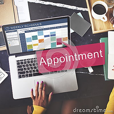 Appointment Appointing Arrangement Calendar Concept Stock Photo