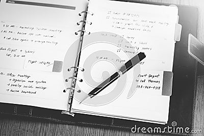 Appointment Schedule Diary List Notepad Concept Stock Photo