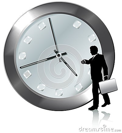 Appointment On Time Business Person Watches Watch Vector Illustration