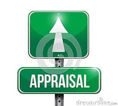 Appraisal street sign illustration design Cartoon Illustration