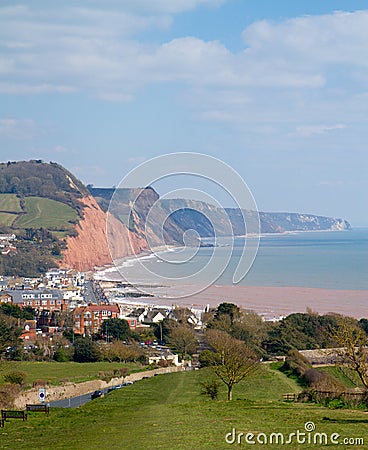 South West Coast Path Sidmouth Devon England Stock Photo