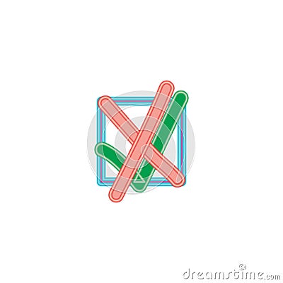 Approval Marks. Neon Design Vector Illustration