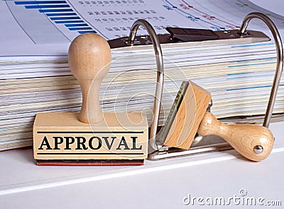 Approval stamp Stock Photo