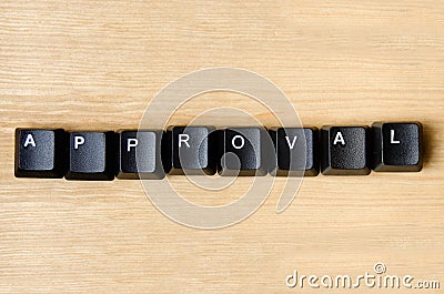 Approval word Stock Photo