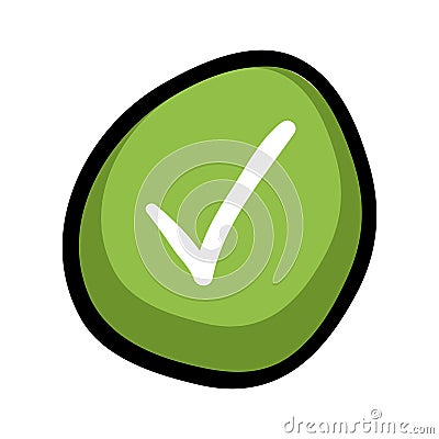 Approve - Hand Drawn Doodle Icon Vector Illustration