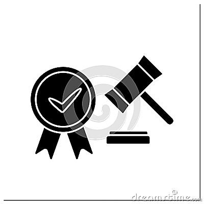 Approve laws glyph icon Vector Illustration