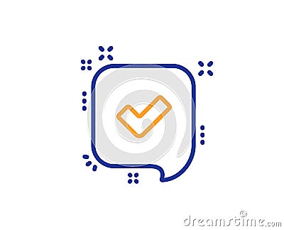 Approve line icon. Accepted or confirmed sign. Vector Vector Illustration