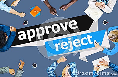 Approve Reject Cancelled Decision Selection Concept Stock Photo