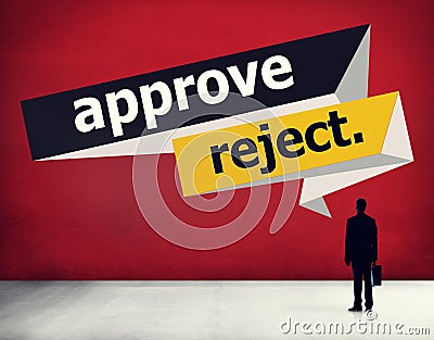 Approve Reject Cancelled Decision Selection Concept Stock Photo
