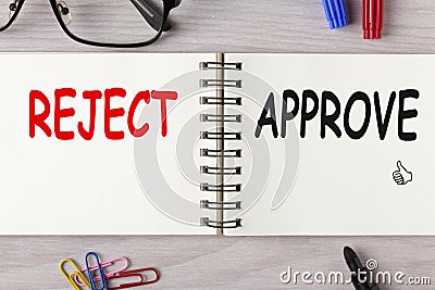 Approve or Reject Concept Stock Photo