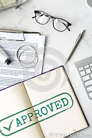 Approved Authorised Decision Selection Graphic Concept Stock Photo