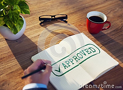 Approved Authorised Decision Selection Graphic Concept Stock Photo