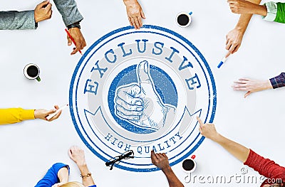 Approved Best Choice Quality Guarantee Exclusive Concept Stock Photo