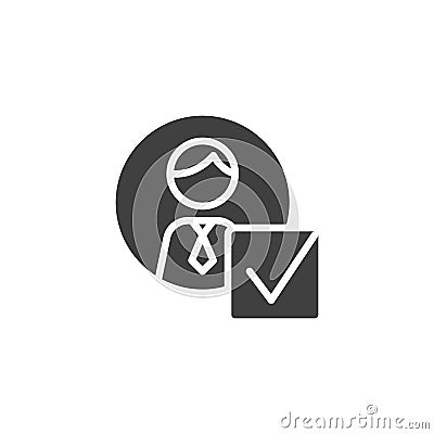 Approved candidate vector icon Vector Illustration