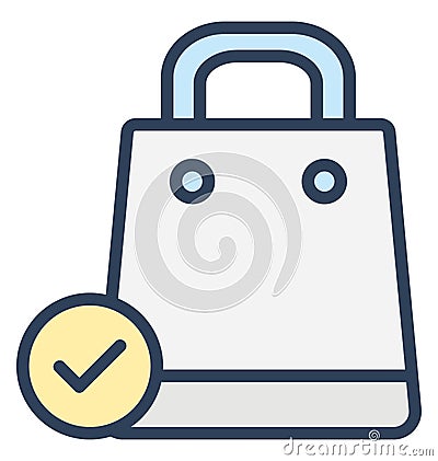 Approved, check mark Isolated Vector Icon That can be very easily edit or modified. Vector Illustration