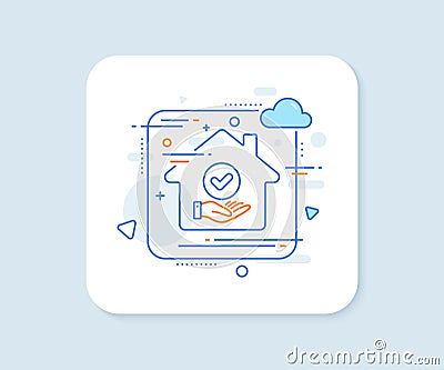 Approved checkbox line icon. Accepted sign. Vector Vector Illustration