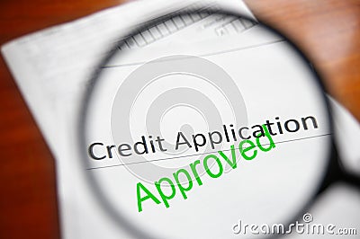 Approved credit Stock Photo