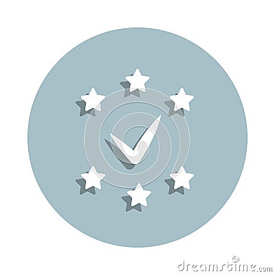 Approved, gdpr badge icon. Simple glyph, flat vector of gdpr icons for ui and ux, website or mobile application Stock Photo