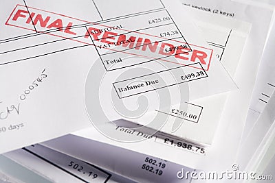 Approved Invoices Stock Photo