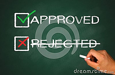 Approved not rejected Stock Photo