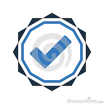 Approved, ok, trusted, accepted icon Stock Photo