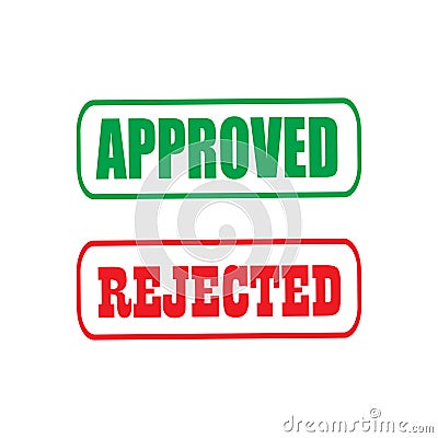 Approved rejected icon Vector Illustration