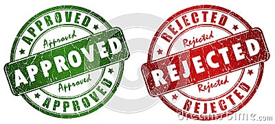 Approved rejected stamp Stock Photo