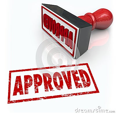 Approved Rubber Stamp Accepted Approval Result Stock Photo