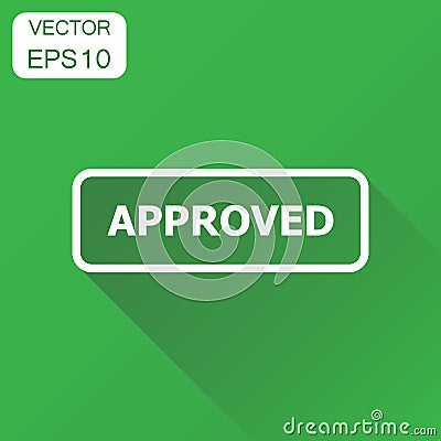 Approved seal stamp icon. Business concept approved pictogram. V Vector Illustration