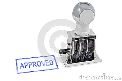 Approved Stamp Stock Photo