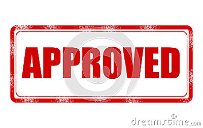 Approved stamp Stock Photo